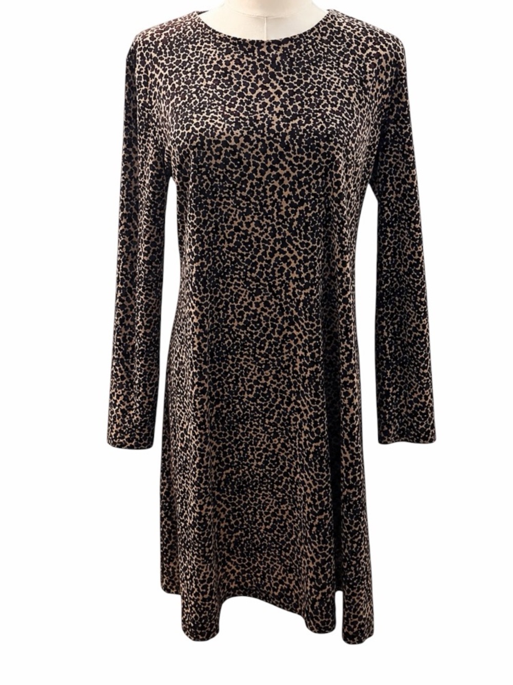 Vintage Long Sleeve Animal / Leopard Print Dress size women’s 10 large
